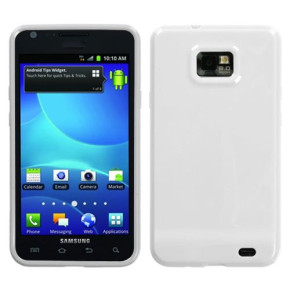 Силиконов гръб ТПУ мат за Samsung Galaxy S2 I9100 / Galaxy S2 Plus I9105 бял